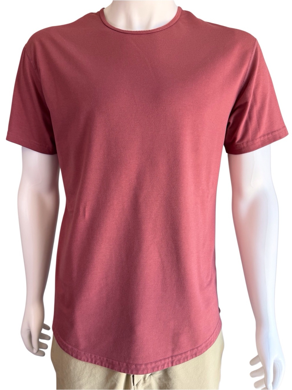 BYLT Luxe Crew Neck Tee Dusty Rose Short Sleeve T-Shirt Men’s Large